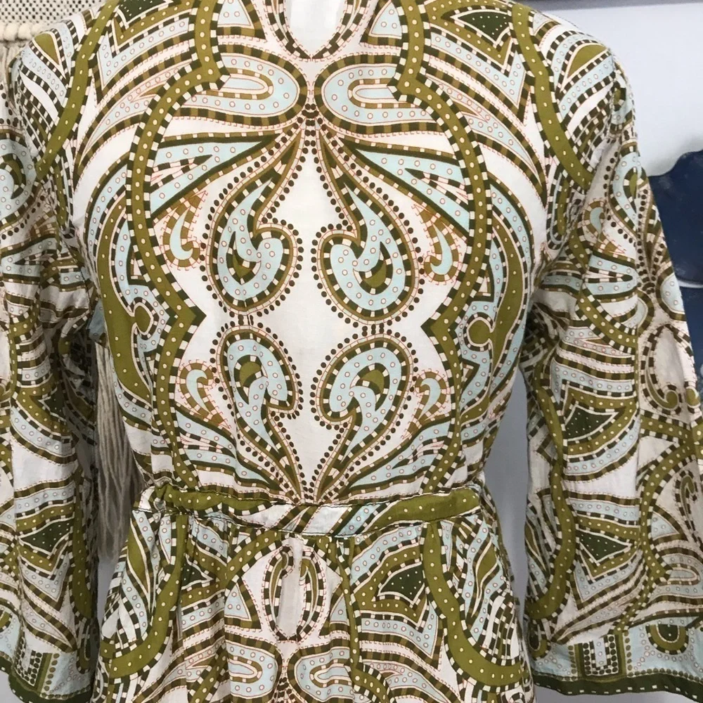 J. Crew paisley peasant top